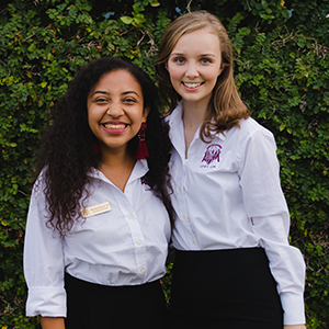 Malenie Areche '18 and Helena Shakesby '19